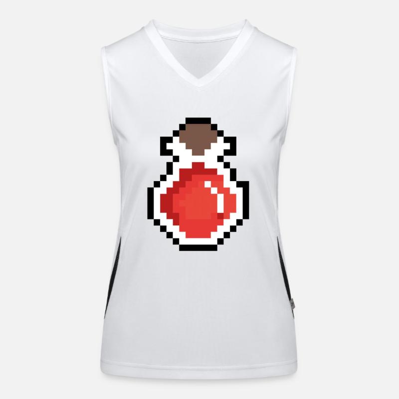 Trank rot Pixel Funktionelles Kontrast-Tank Top für Frauen