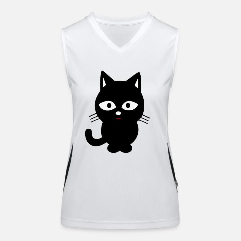 chat noir Débardeur respirant contrasté Femme