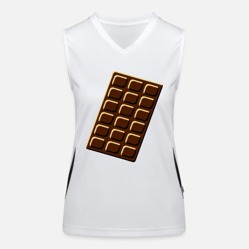 chocolate Débardeur respirant contrasté Femme