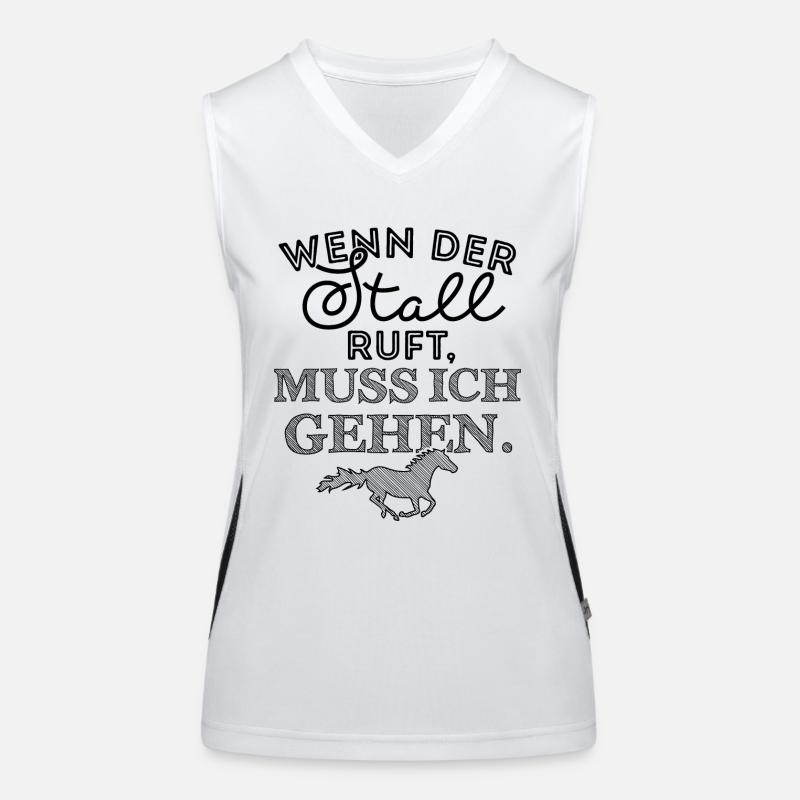 Wenn der Stall ruft muss ich gehen Funktionelles Kontrast-Tank Top für Frauen