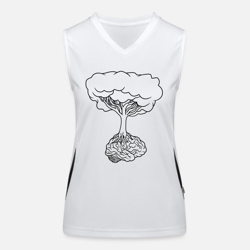 Brain under tree Women's Functional Contrast Tank Top