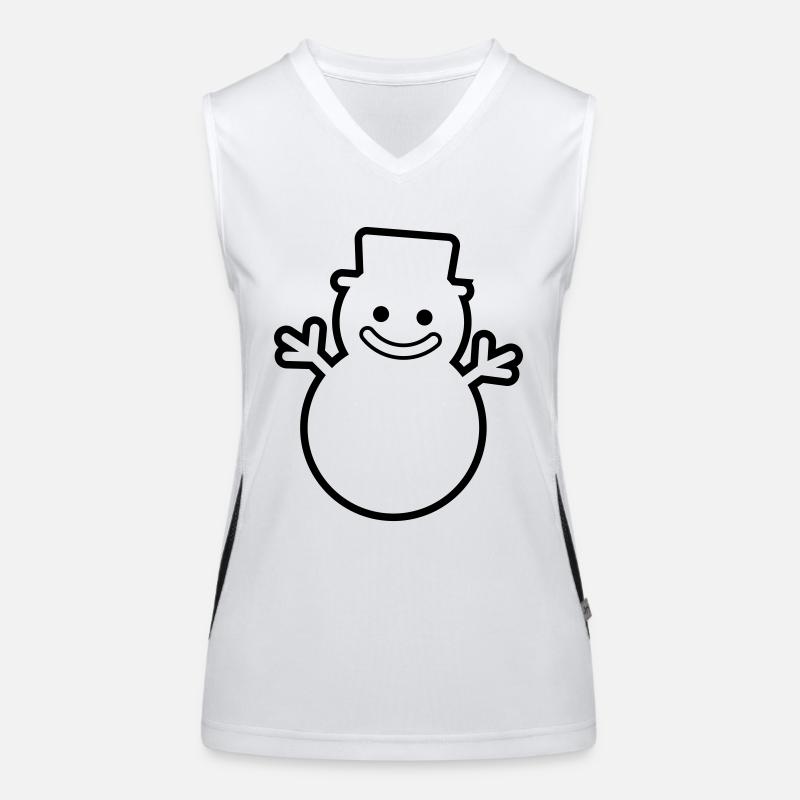 Schneemann Funktionelles Kontrast-Tank Top für Frauen
