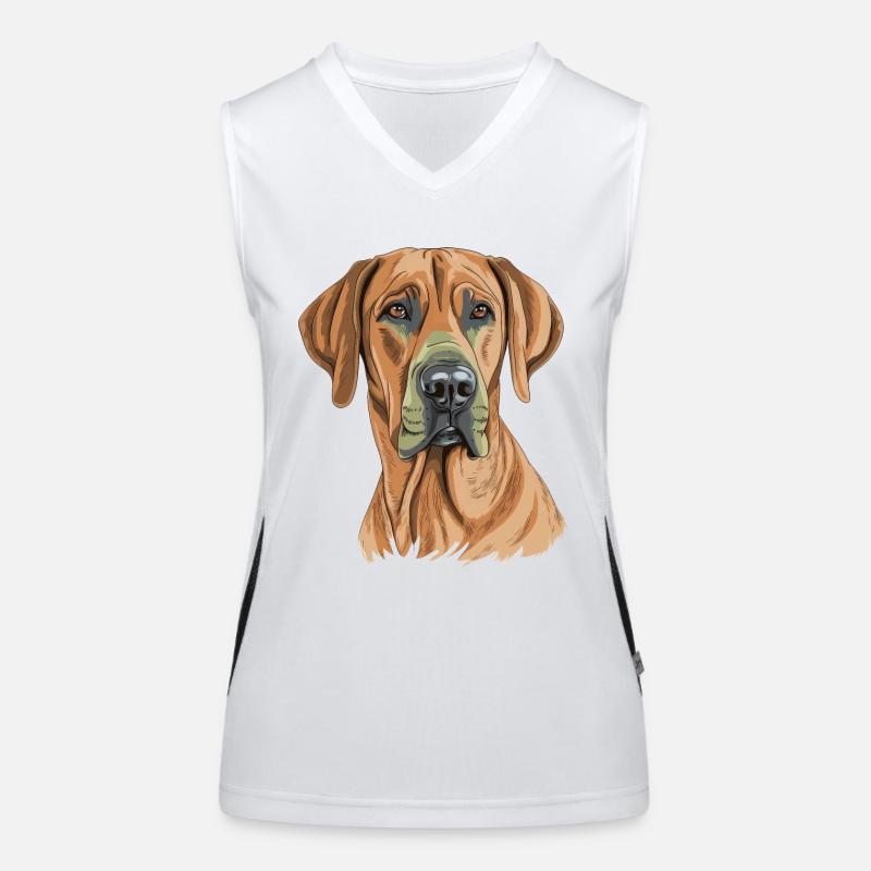 Rhodesian Ridgeback Débardeur respirant contrasté Femme