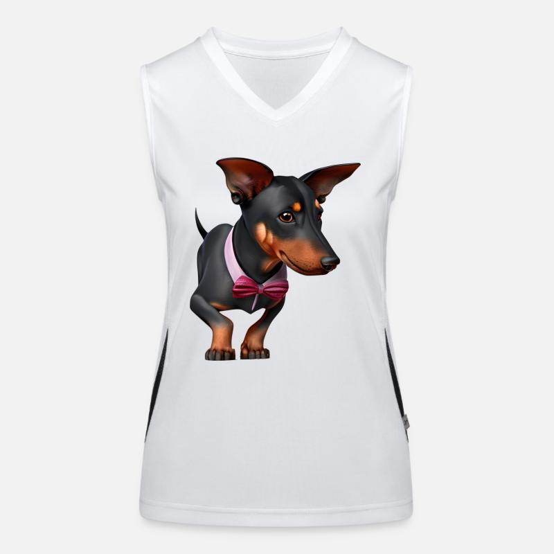 Doberman Chien Doberman Dresseur Doberman Chiot Doberman Débardeur respirant contrasté Femme