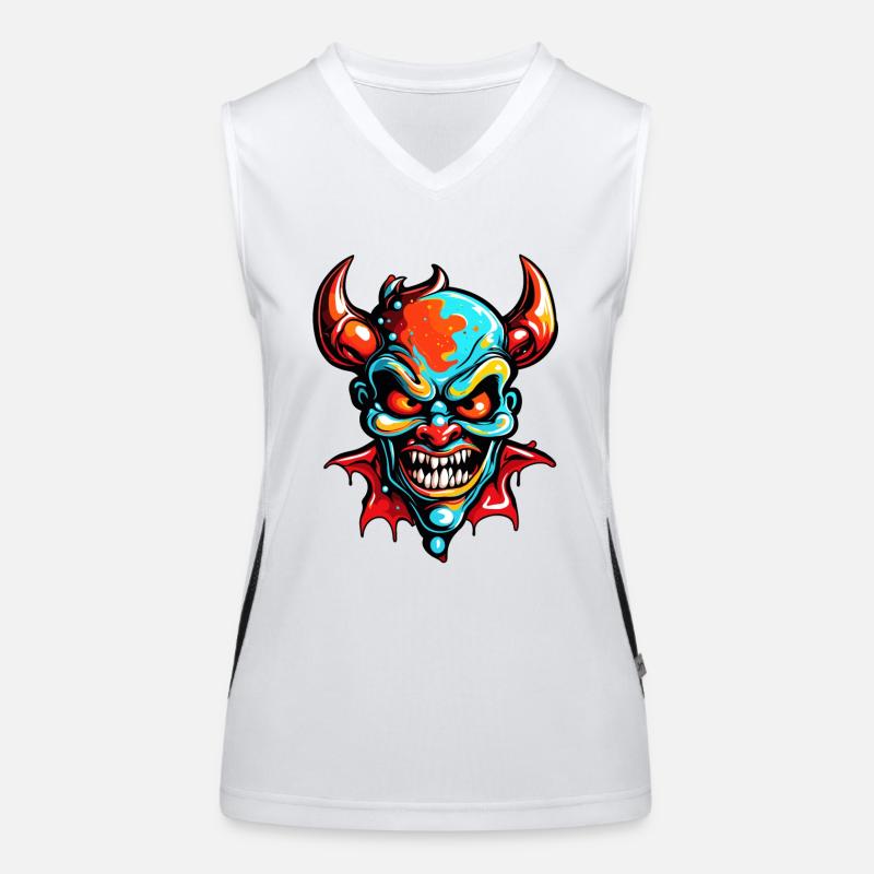 Devil / Hell / Horror / Devilish / Evil Women's Functional Contrast Tank Top