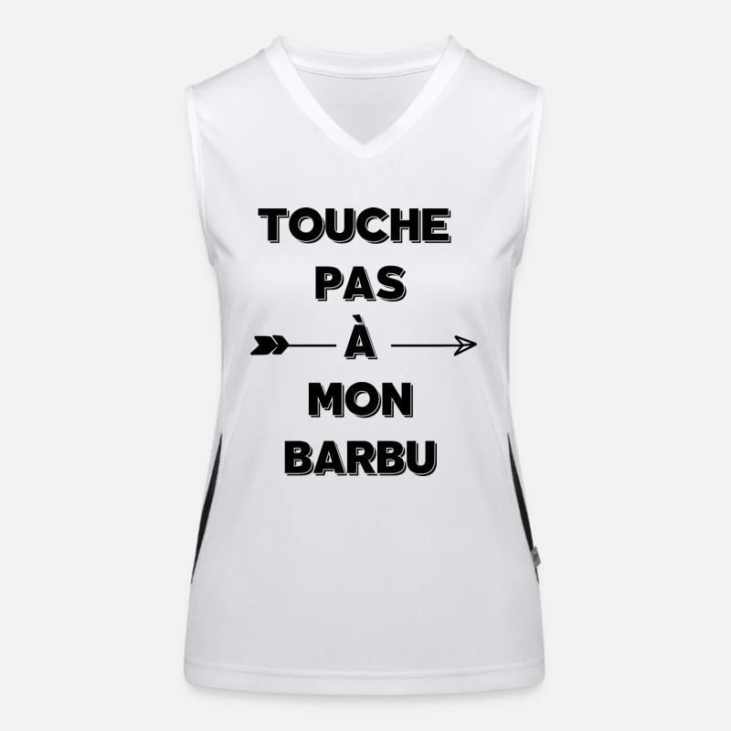Touche pas à mon barbu Débardeur respirant contrasté Femme
