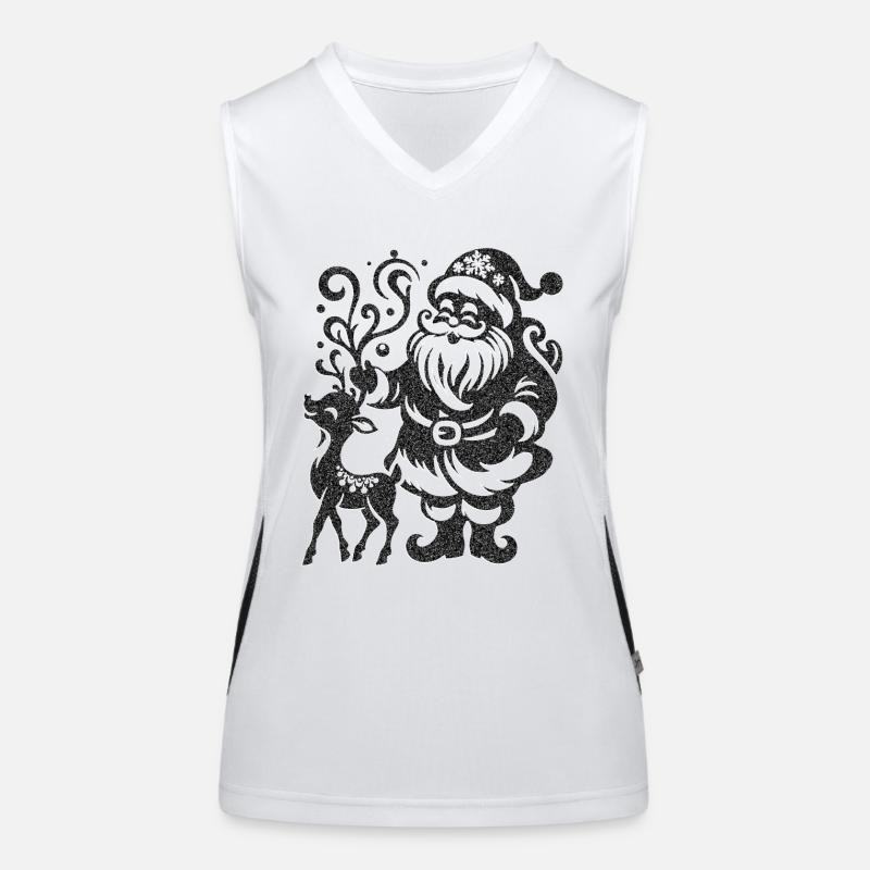 Weihnachten Weihnachtsmann Weihnachtsmann ungezogene Feiertage Winter Funktionelles Kontrast-Tank Top für Frauen