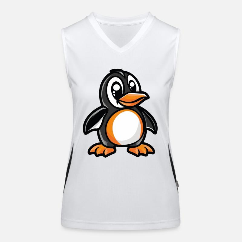 Penguin Comic Women's Functional Contrast Tank Top