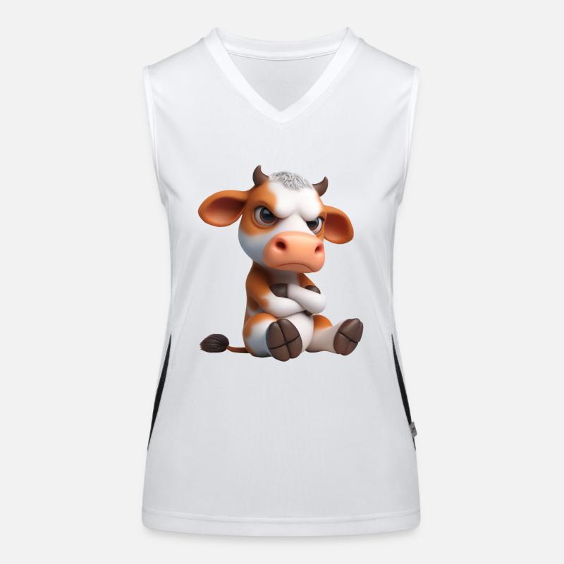 Vache sombre 3 Débardeur respirant contrasté Femme
