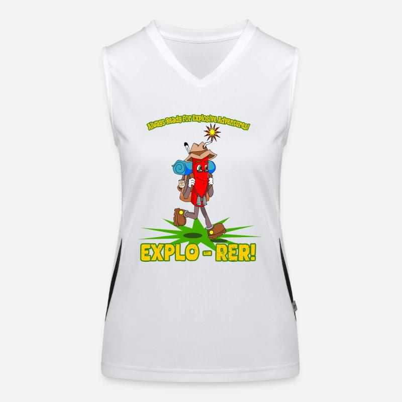 Explo-rer Funny Adventures Hiker and Excursion Women's Functional Contrast Tank Top