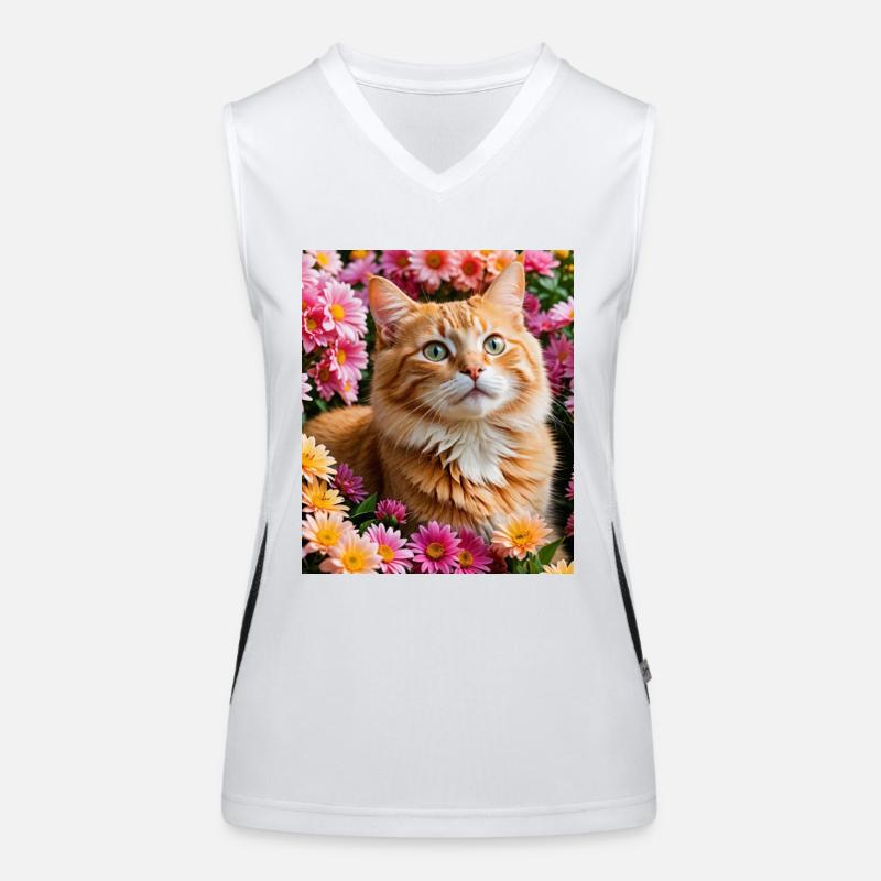 Cat Funktionelles Kontrast-Tank Top für Frauen