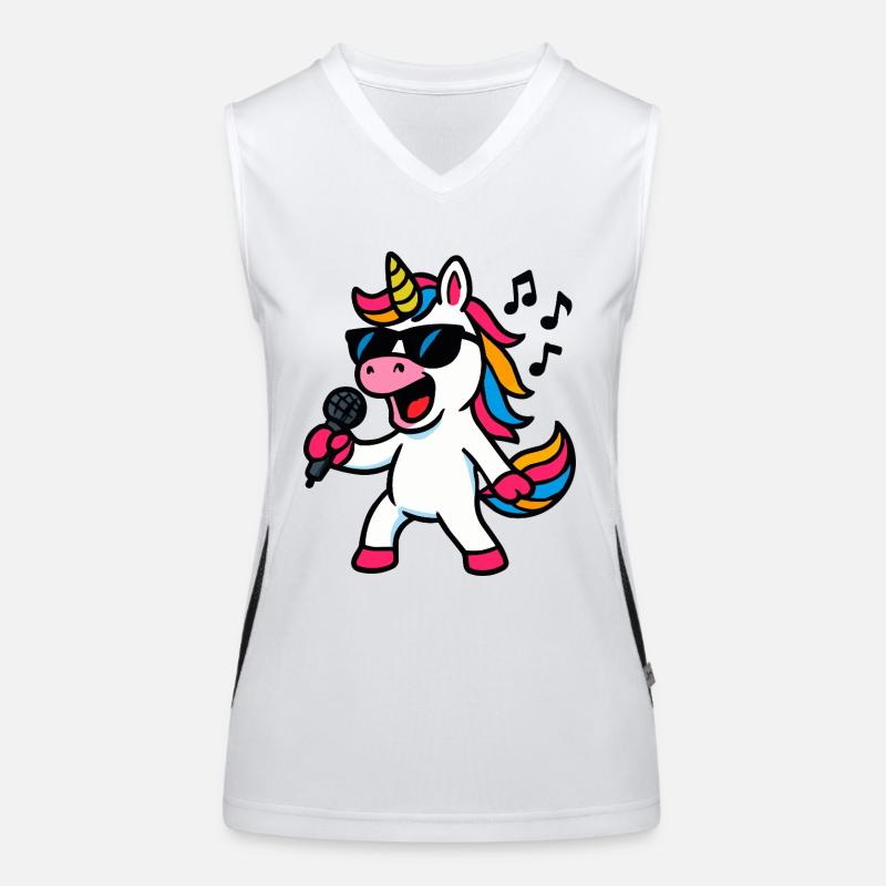 Licorne Chanteuse comique Débardeur respirant contrasté Femme