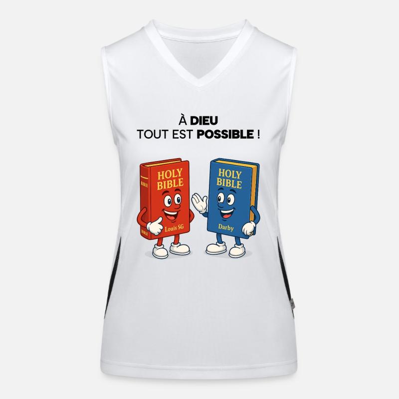 Bible T-Shirt Débardeur respirant contrasté Femme