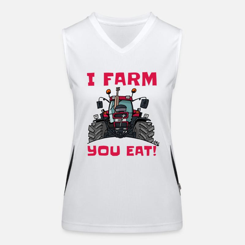 Ich Bauernhofs Fall essen Funktionelles Kontrast-Tank Top für Frauen