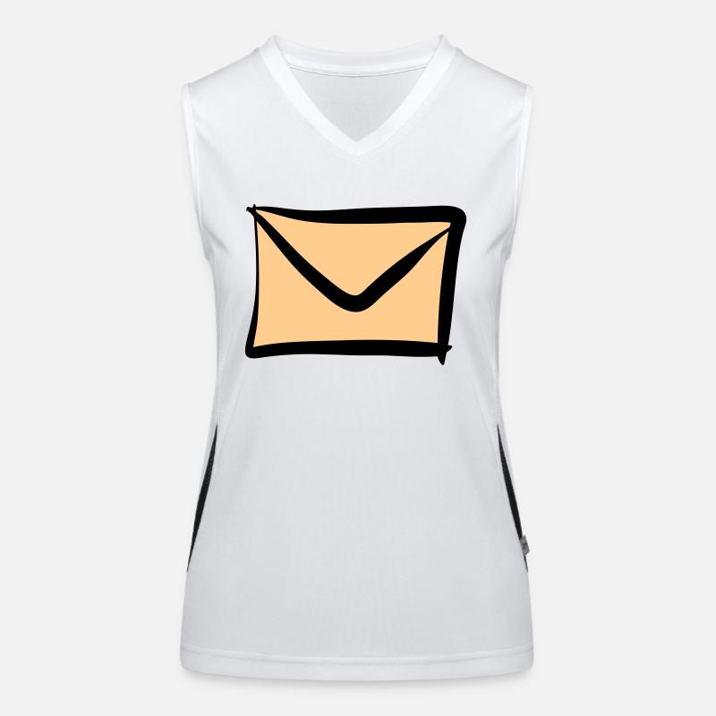 Icône Lettre / Enveloppe. Courrier / E-mail. Débardeur respirant contrasté Femme