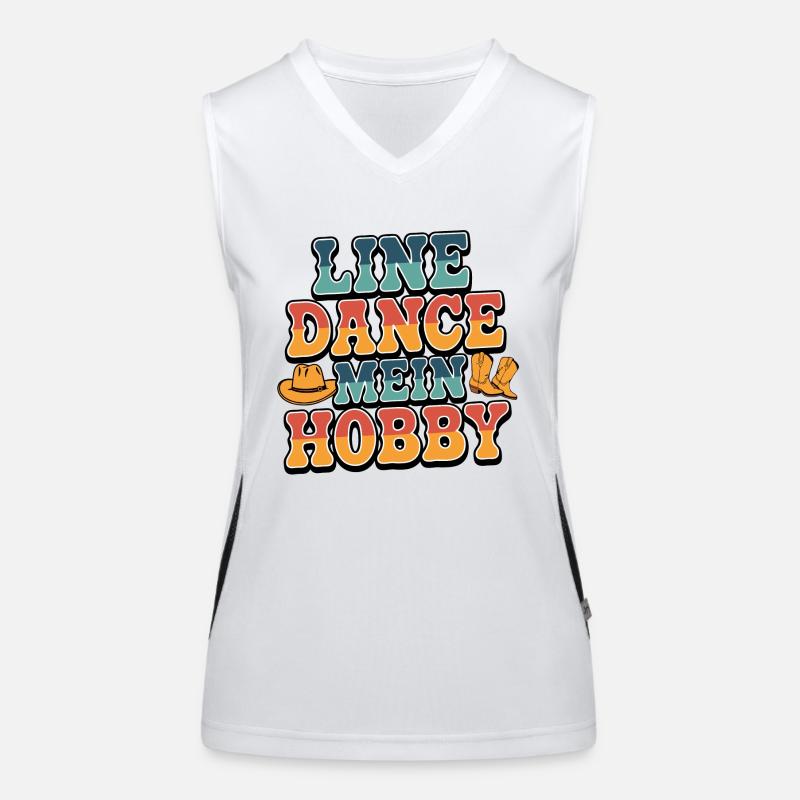 Line Dance mein Hobby Funktionelles Kontrast-Tank Top für Frauen