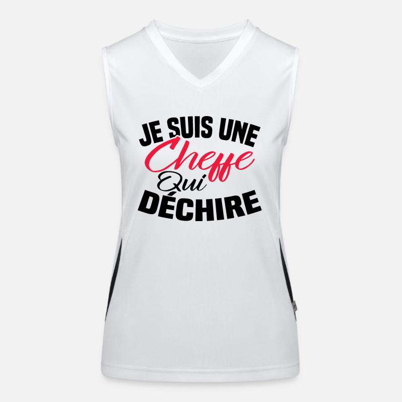 Je suis un cheffe qui déchire Débardeur respirant contrasté Femme