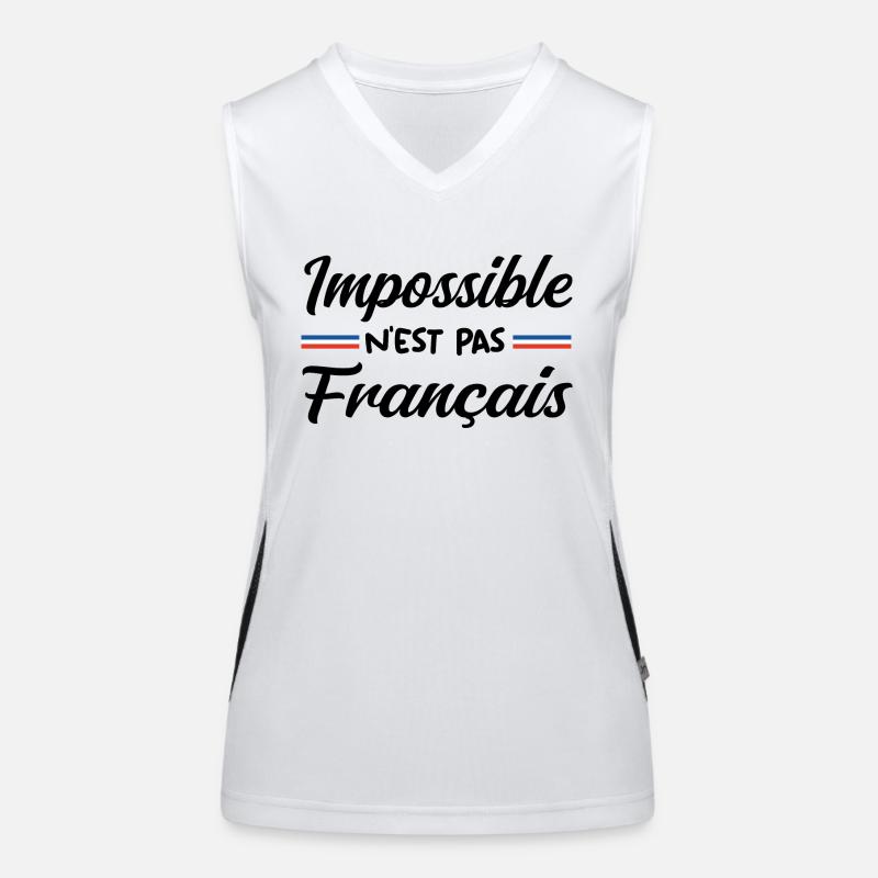Impossible n est pas francais Débardeur respirant contrasté Femme