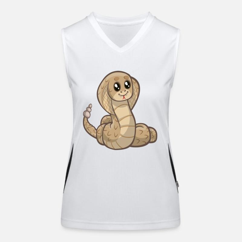 schlange cobra snake serpent viper queue1 Funktionelles Kontrast-Tank Top für Frauen