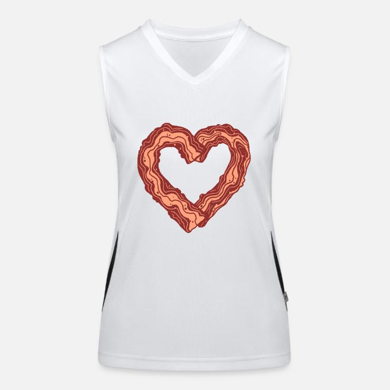 Bacon Geschenk Speck Fleischliebhaber Fleisch Funktionelles Kontrast-Tank Top für Frauen