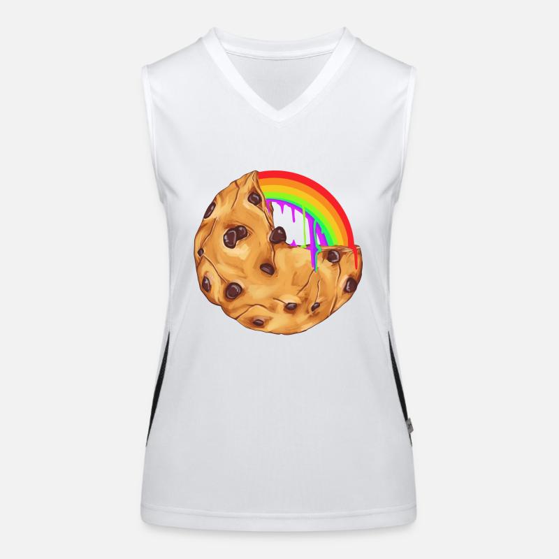 Cookie Regenbogen Funktionelles Kontrast-Tank Top für Frauen