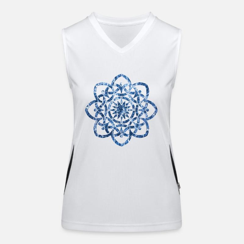 celtic knot 19 e 206 Women's Functional Contrast Tank Top