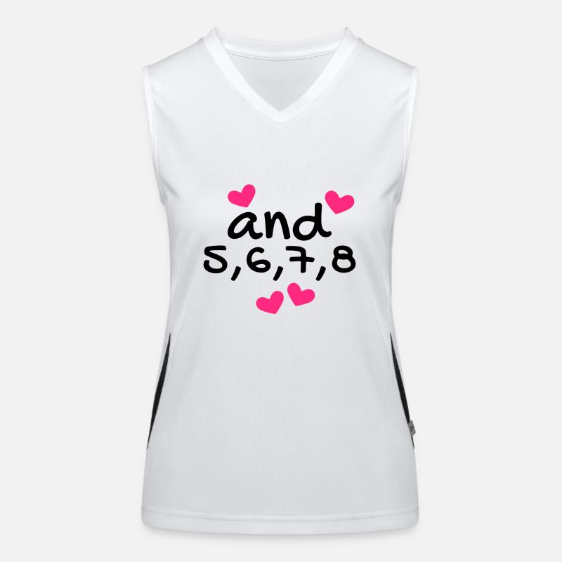 Dance dance dance class rhythm Women's Functional Contrast Tank Top