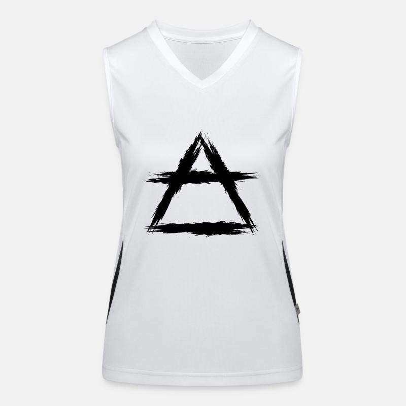 Element Symbol Luft Funktionelles Kontrast-Tank Top für Frauen