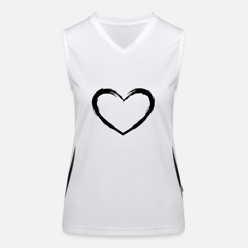 heart Women's Functional Contrast Tank Top