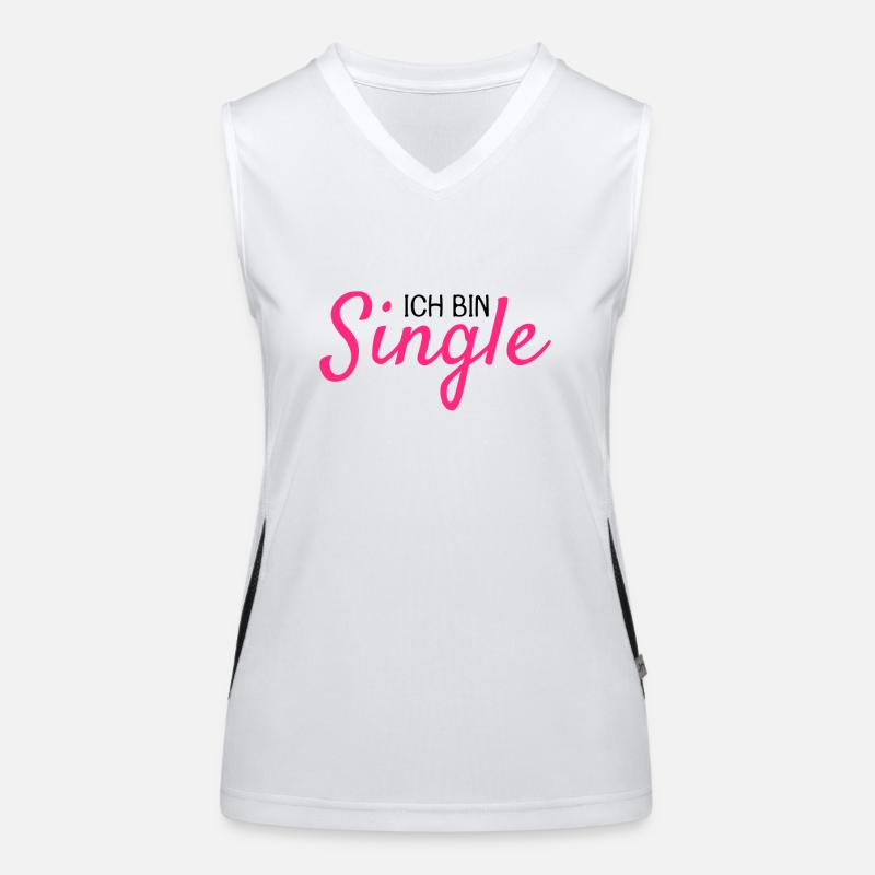 Ich bin Single Funktionelles Kontrast-Tank Top für Frauen
