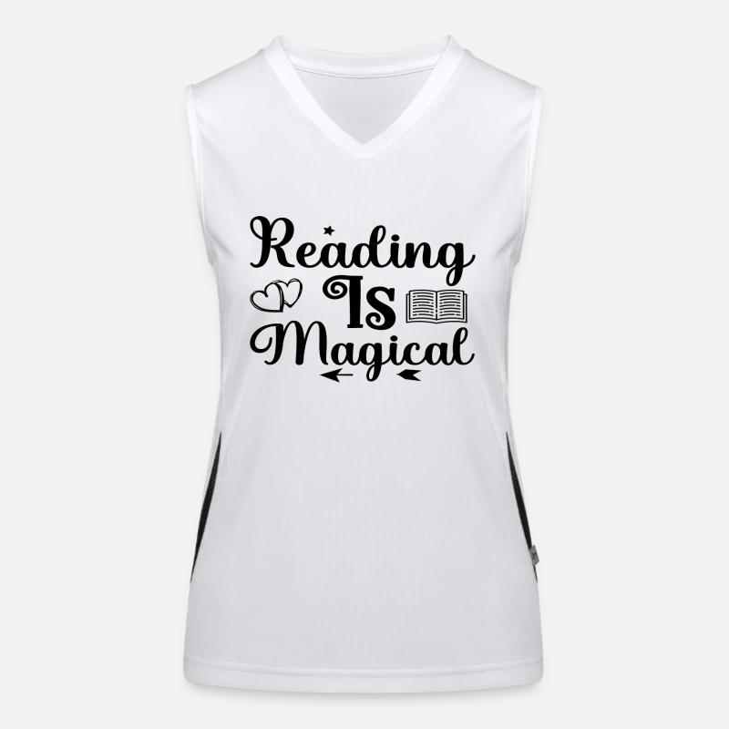 Reading Is Magical Funktionelles Kontrast-Tank Top für Frauen