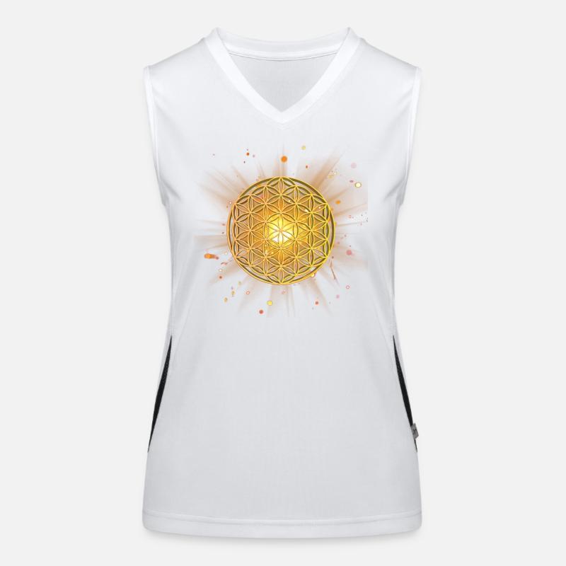 Lebensblume leuchtend Funktionelles Kontrast-Tank Top für Frauen