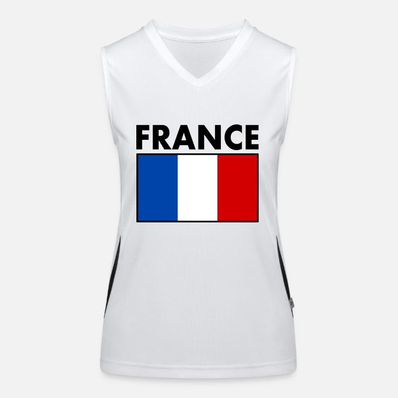 FRANCE FLAG Women's Functional Contrast Tank Top