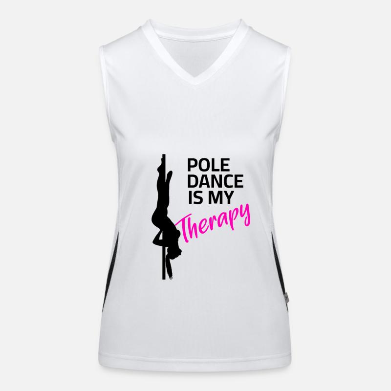 Pole Dance is my Therapy Funktionelles Kontrast-Tank Top für Frauen