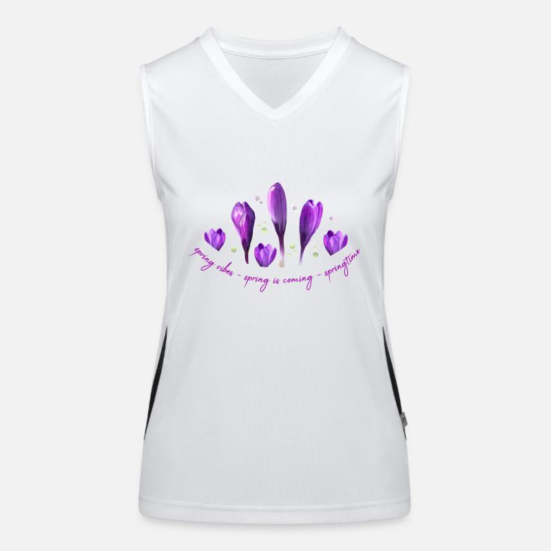 Crocuses Spring Women's Functional Contrast Tank Top