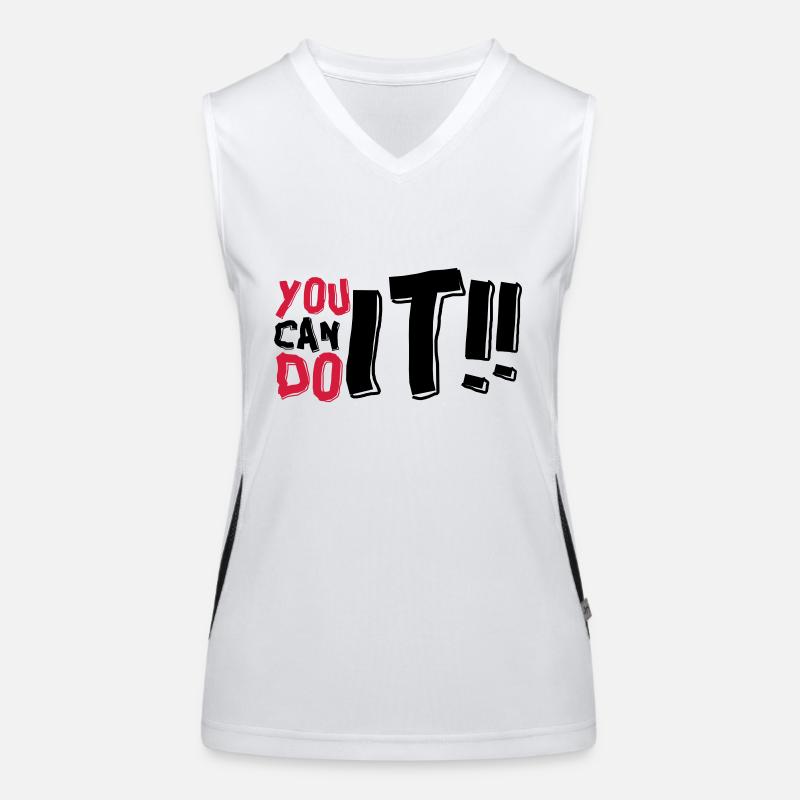 YOU CAN DO IT Women's Functional Contrast Tank Top