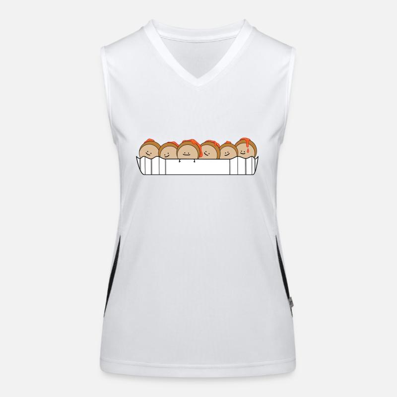 Currywurst Funktionelles Kontrast-Tank Top für Frauen