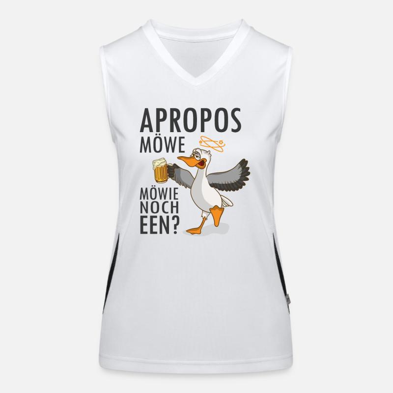 Apropos Möwe Möwie noch een Sabbel nich dat geit Funktionelles Kontrast-Tank Top für Frauen