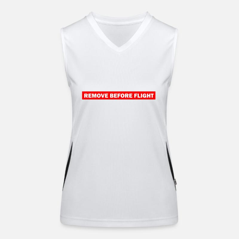 REMOVE BEFORE FLIGHT Women's Functional Contrast Tank Top