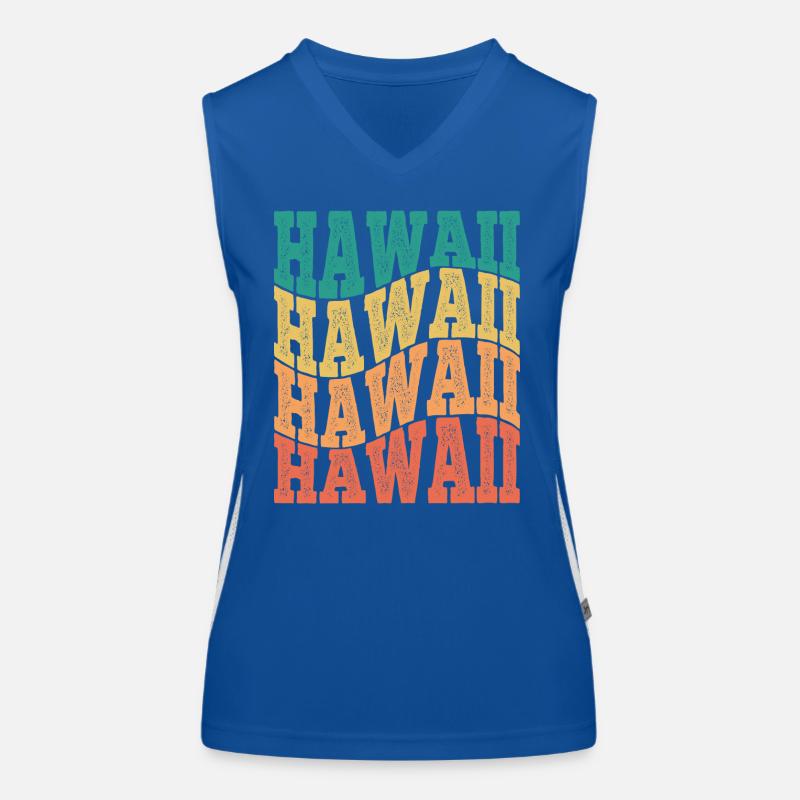 idee cadeau design graphique Hawaii multicouleur Débardeur respirant contrasté Femme