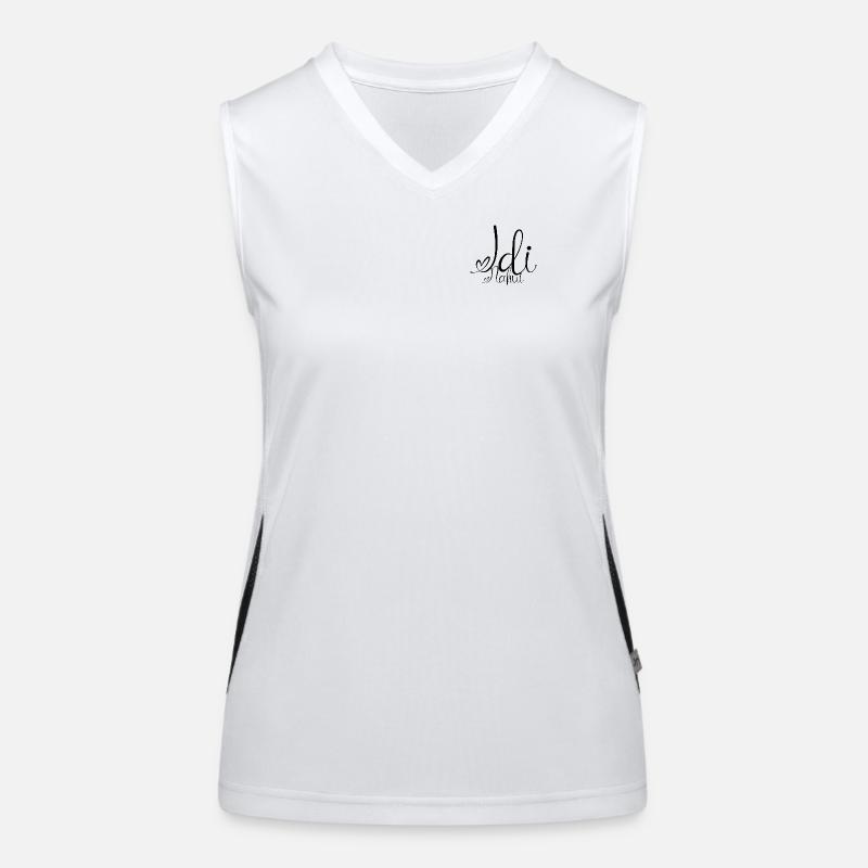 Idi Schwarz Funktionelles Kontrast-Tank Top für Frauen