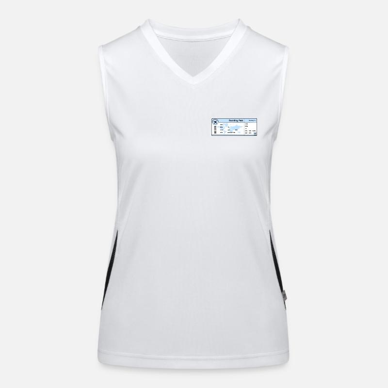 Flight Ticket - Boarding Pass Women's Functional Contrast Tank Top