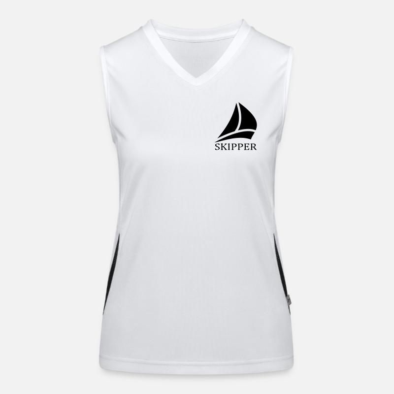 Skipper Sailboat Logo Women's Functional Contrast Tank Top