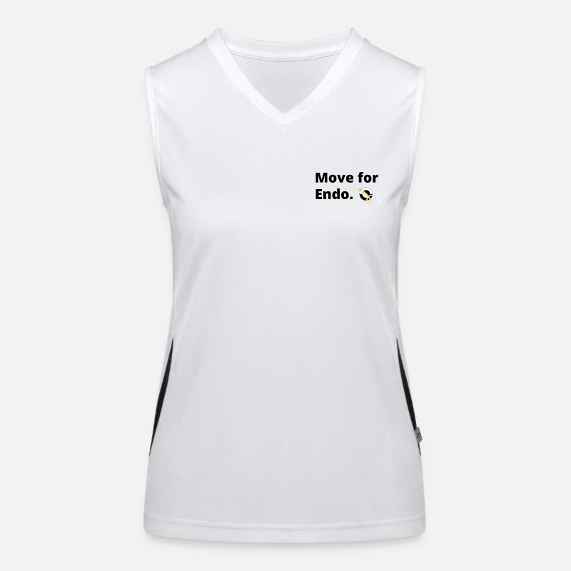 Move For Endo [schwarz] Funktionelles Kontrast-Tank Top für Frauen