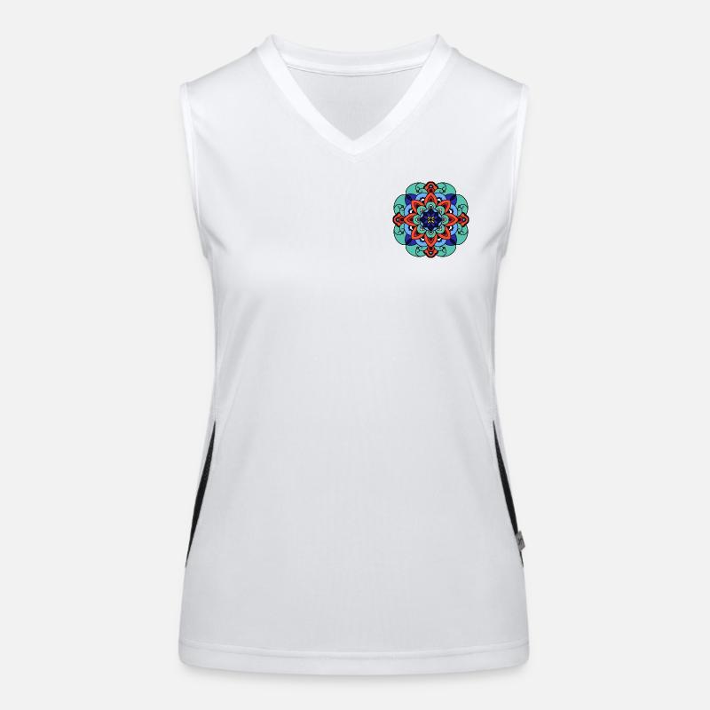mandala traditionnel de style coréen Débardeur respirant contrasté Femme