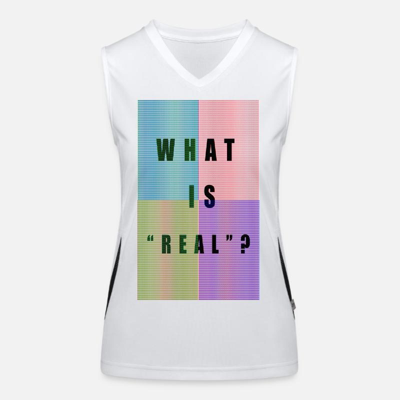 PIXELS "WHAT IS REAL?" Women's Functional Contrast Tank Top