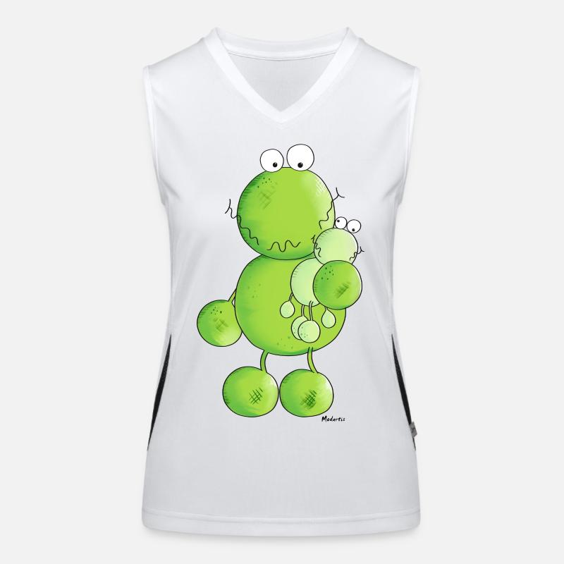 Petite et grosse grenouille Débardeur respirant contrasté Femme