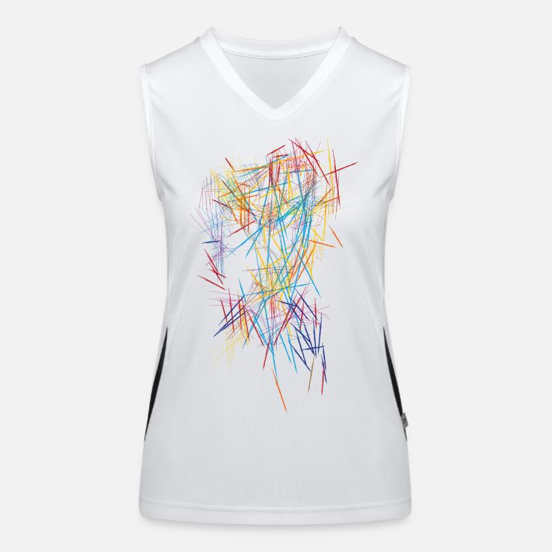 Abstract Women's Functional Contrast Tank Top
