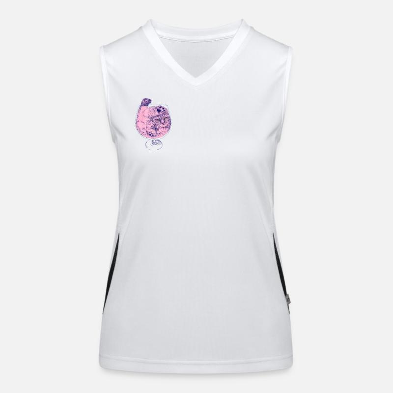 KÄTZCHEN-COCKTAIL Funktionelles Kontrast-Tank Top für Frauen
