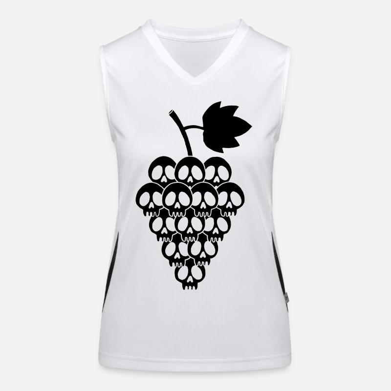 Black grape skulls Women's Functional Contrast Tank Top